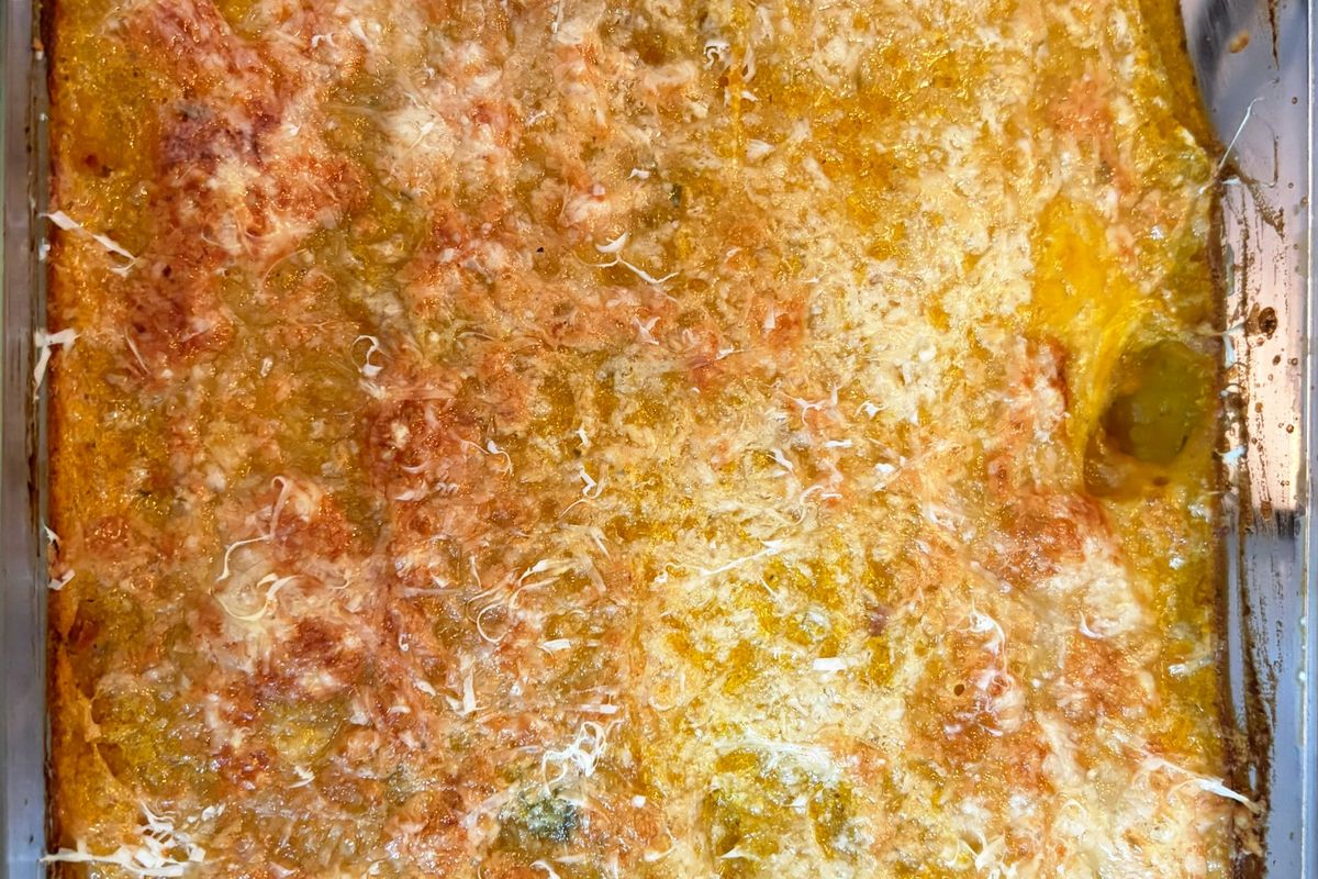 Escondidinho de abóbora com carne moída e parmesão